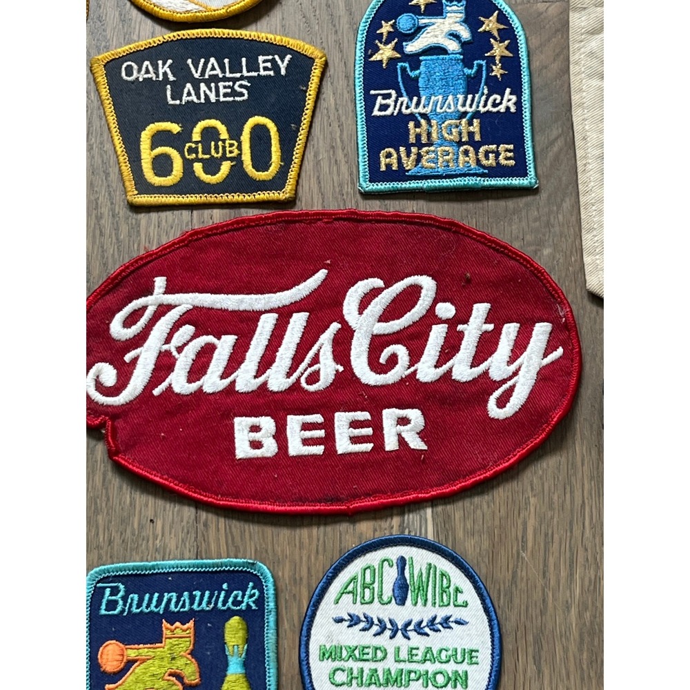 Lot of 29 Vintage Sew On Patches 1970's Beer Bowling Military NFL PBR Falls City - Picture 7 of 9
